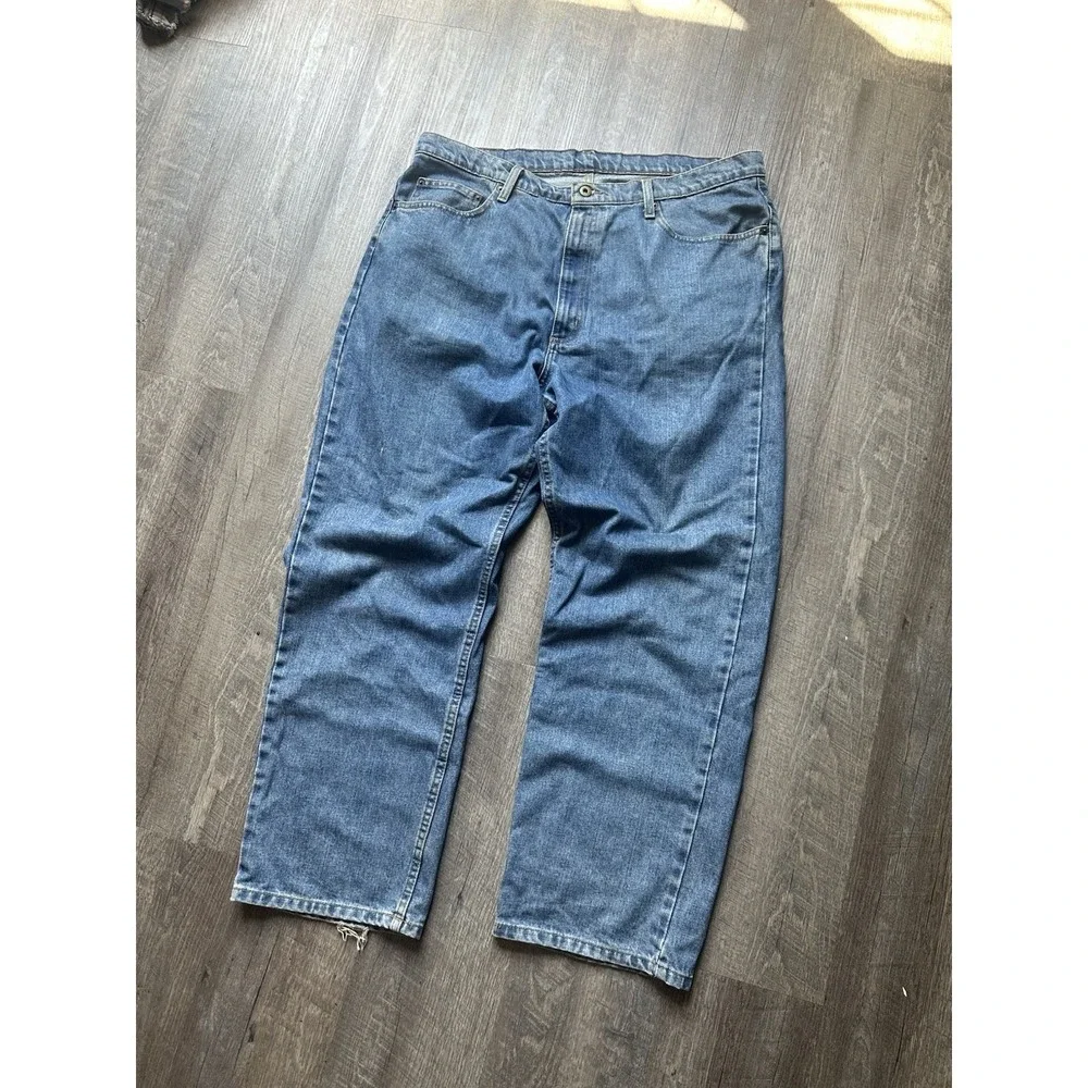 POLO Jeans‎ Men's 38x30 Light Blue With Design Baggy 90s Jnco Style Skater